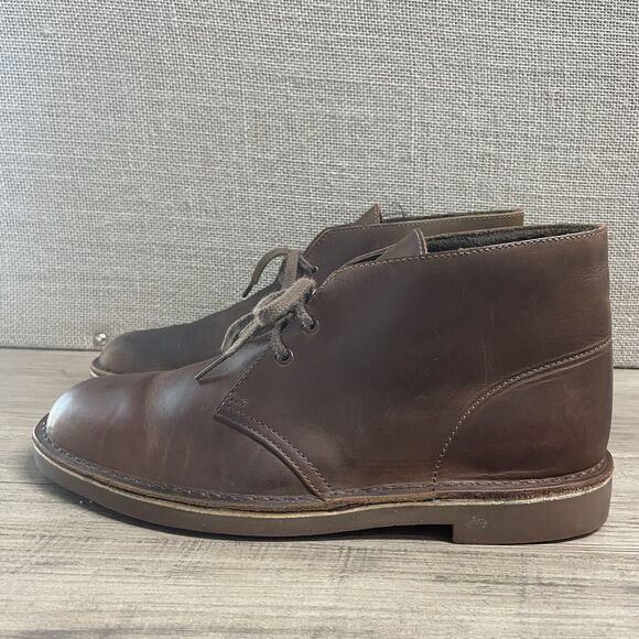 CLARKS | Bushacre  Men's Brown Leather Chukka Boots  Size 9.5 M - Picture 3 of 7